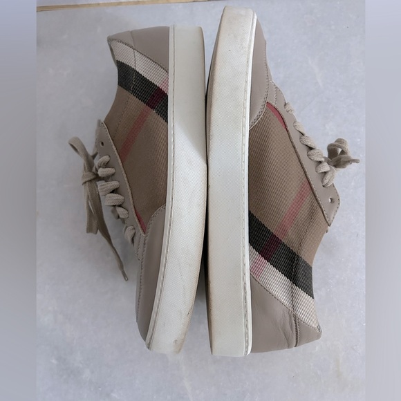 Authentic Burberry Salmond Vintage Nova Check Print Leather Sneakers W EU 38.5 - Picture 10 of 13